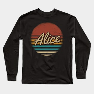 Alice Vintage Text Long Sleeve T-Shirt